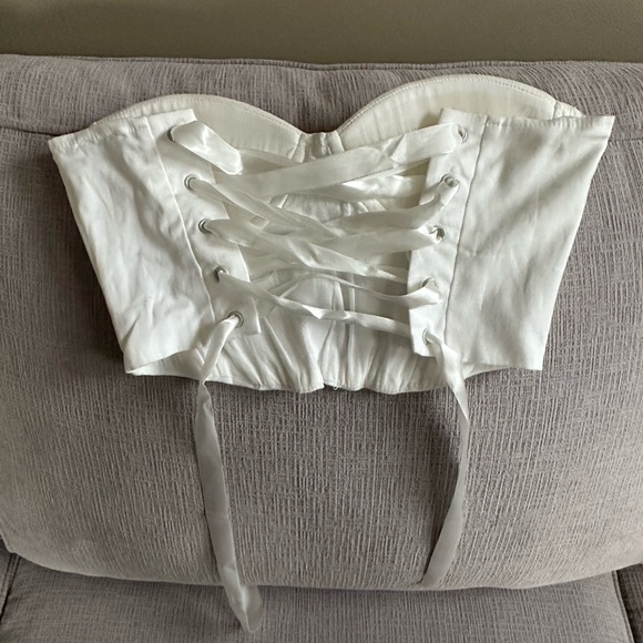 BUY 2 GET 1! Princess Polly White Endless Love Corset Crop Top - Picture 3 of 5